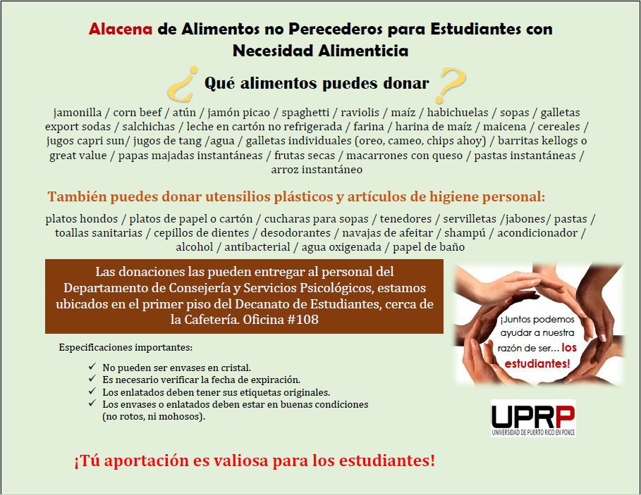 DONACIÓN DE ALIMENTOS NO PERECEDEROS ALACENA CONSEP