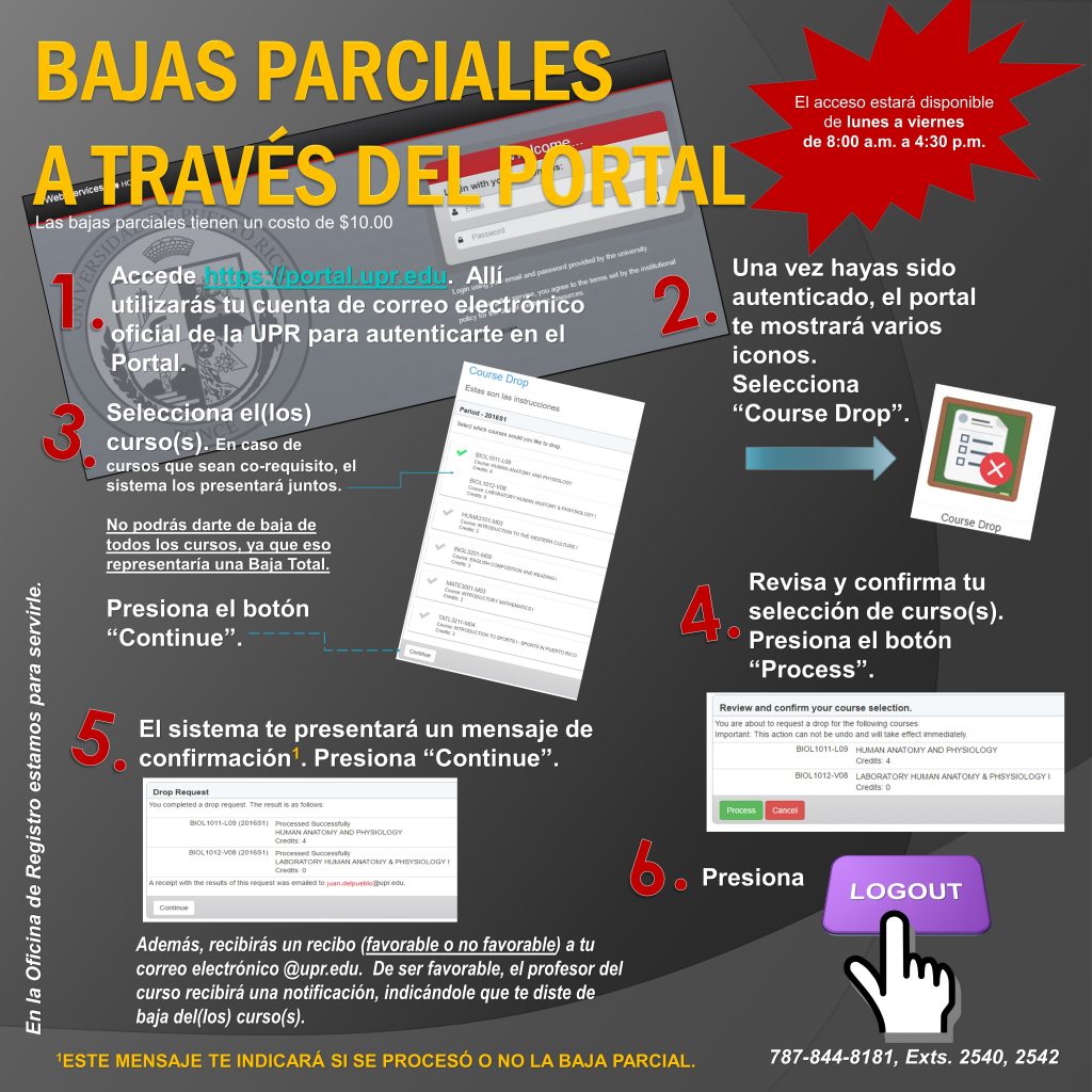 Pasos para Bajas Parciales