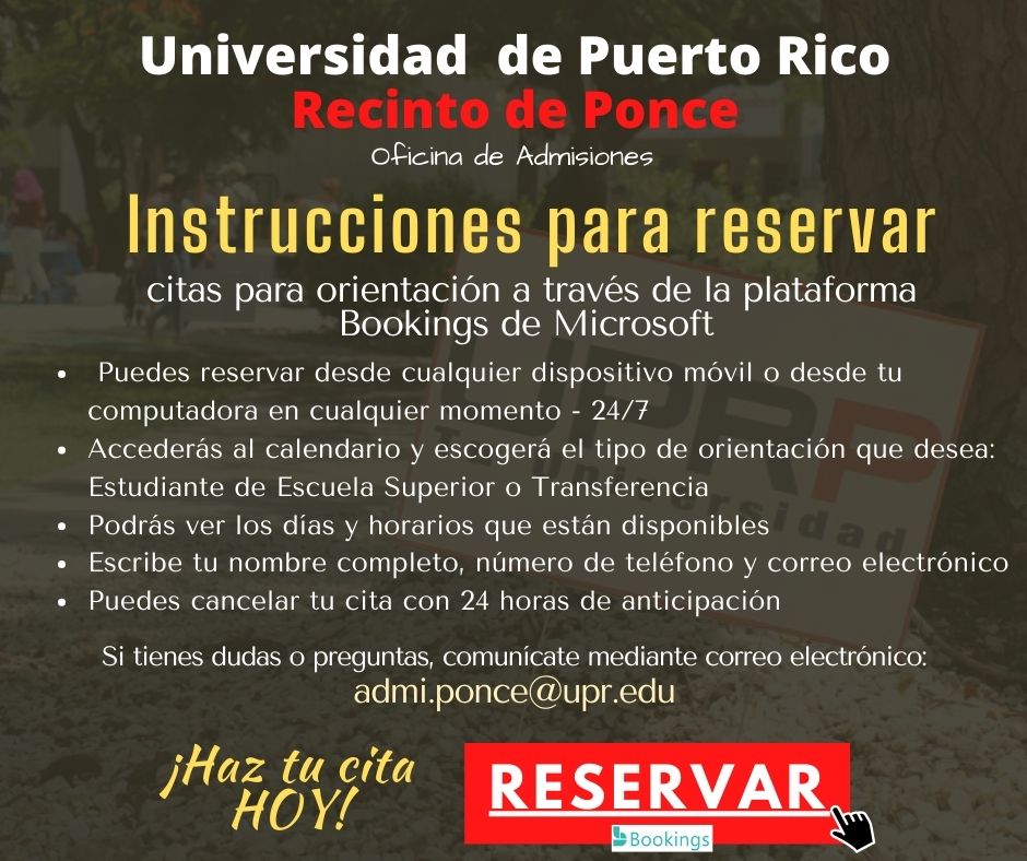 Imagen informativa: Instrucciones para reservar ¡Haz tu cita HOY!