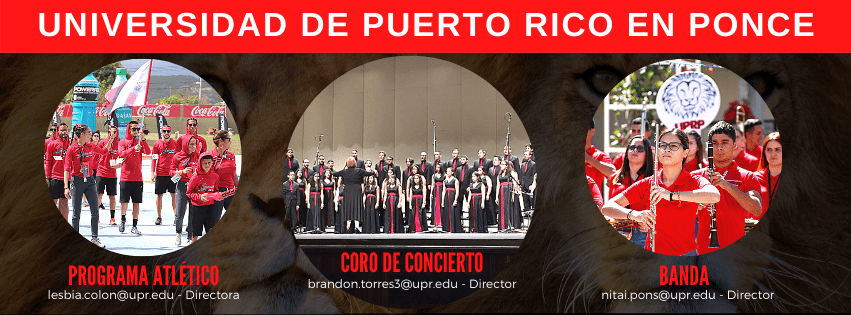 Imagen descriptiva donde muestra los 3 departamentos para estudiantes con habilidades especiales: Programa Atlético, Coro y Banda.