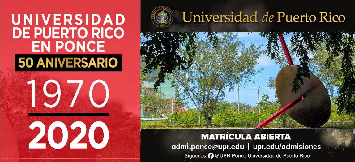 Anuncio sobre el aniversario número 50 de la UPR-Ponce.