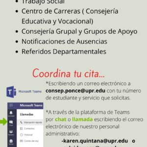 Servicios CONSEP para los estudiantes UPRP