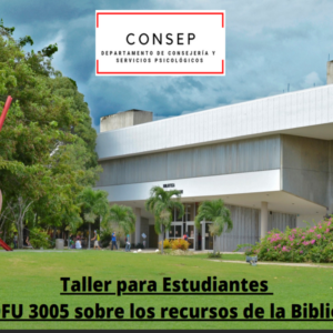 Taller para Estudiantes de EDFU 3005 sobre los recursos de la Biblioteca