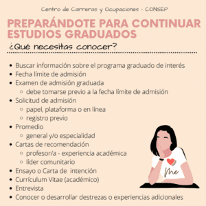 Preparándote para Continuar Estudios Graduados