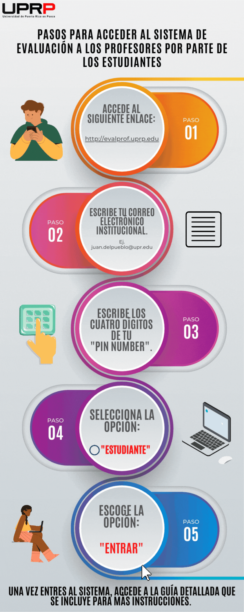 PASOS PARA ACCEDER AL SISTEMA DE EVALUACION A LOS PROFESORES EN LINEA