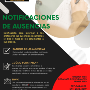 Proceso de Solicitar Notificación de Ausencias de Clases