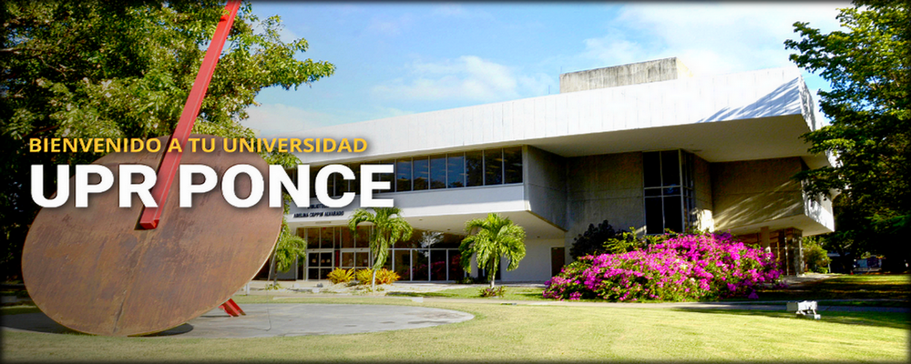 Imagen decorativa del Recta Ratio frente al edificio de la Biblioteca UPRP con un mensaje de bienvenida como portada.