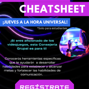 Consejería Grupal - Gamer's Life Cheatsheet