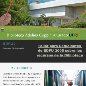 TALLER BIBLIOTECA PARA ESTUDIANTES DE EDFU 3005 AGOSTO 2023