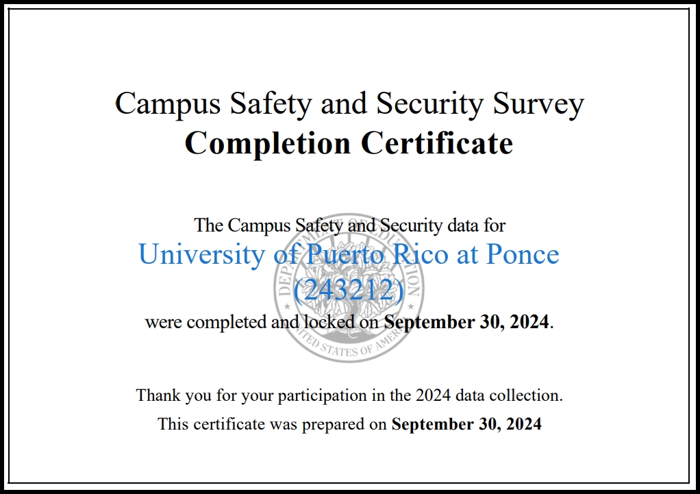 2024 Completion Certificate - University of Puerto Rico at Ponce