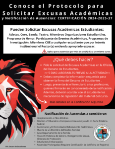 Conoce el Protocolo de Excusas Académicas