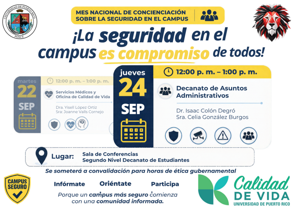 anuncio calidad de vida mes de la seguridad 2026 uprp