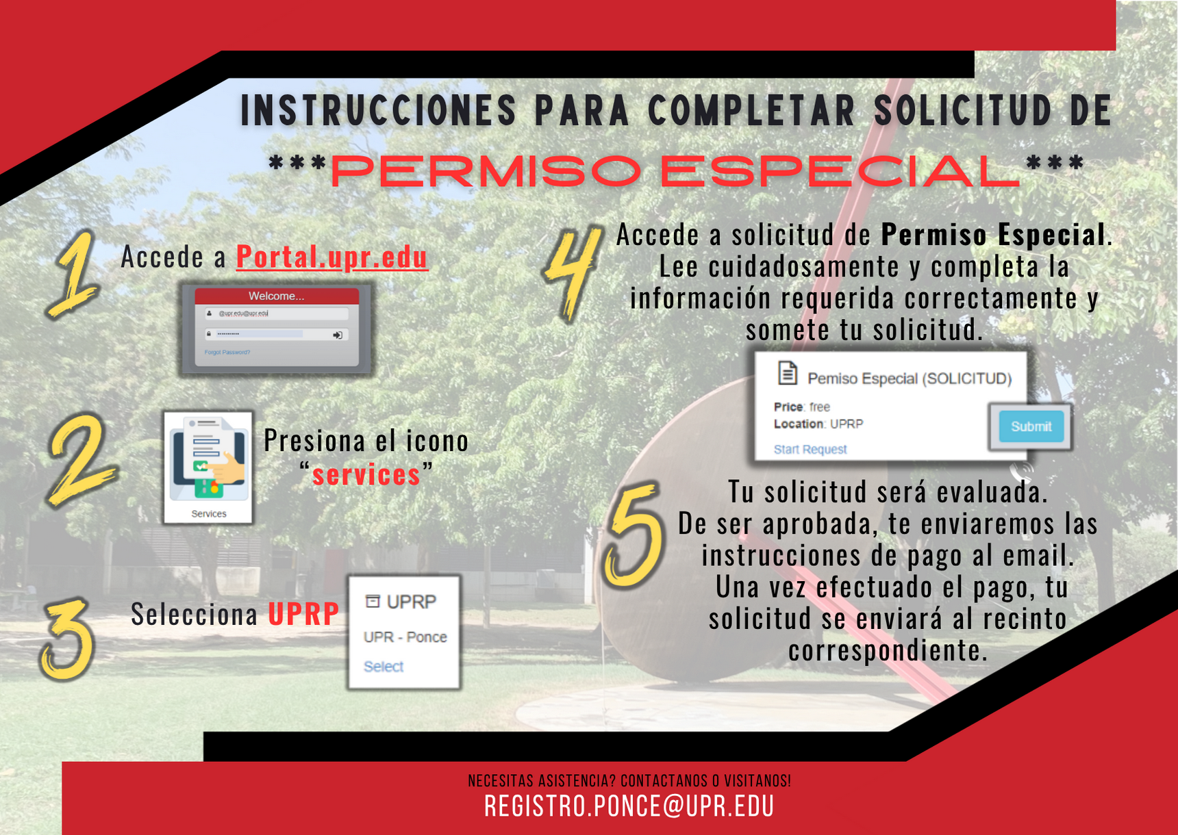 registro instrucciones permiso especial 2026 uprp