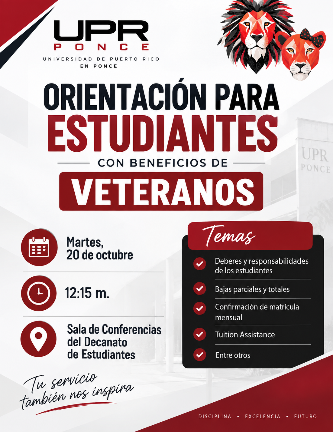 Orientacion para Ests. con Beneficios Veteranos 2026