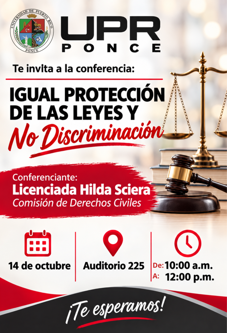 CONFERENCIA IGUAL PROTECCION DE LEYES Y NO DISCRIMINACION